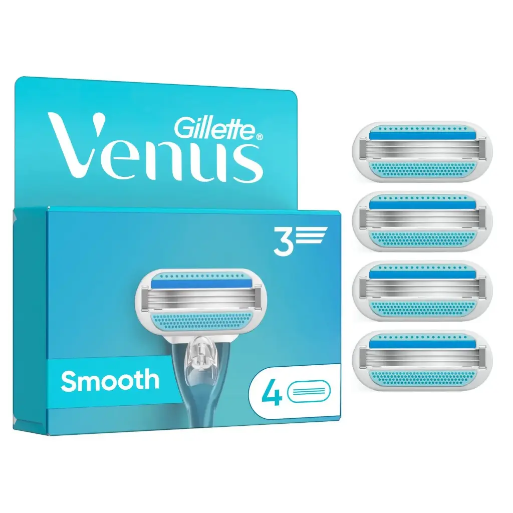 GILLETTE VENUS SMOOTH 3BIADES 4PC