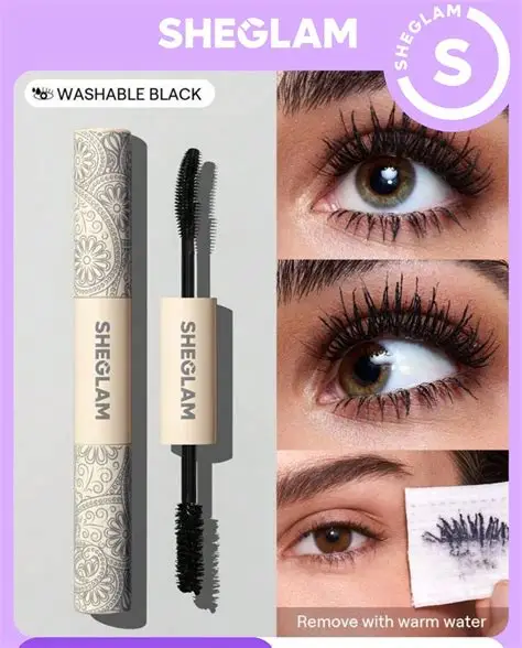 SHEGLAM MASCARA VOLUM &LONGNGUEUR WASHABLE BLACK  8G 