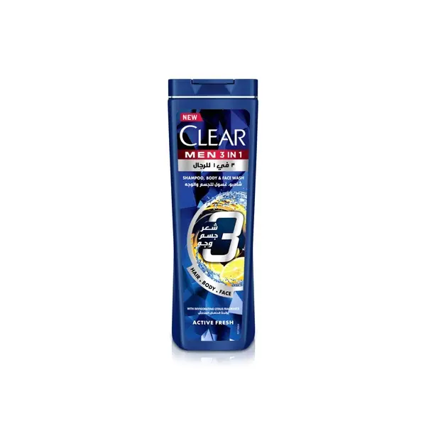 CLEAR MEN SHAMPOO 3IN1 ACTIVE FRESH 400 ML