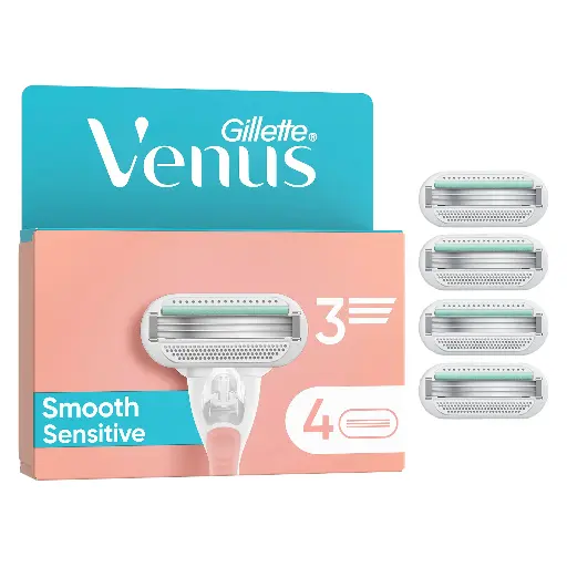 GILLETTE VENUS SMOOTH SENSITIVE 4PC