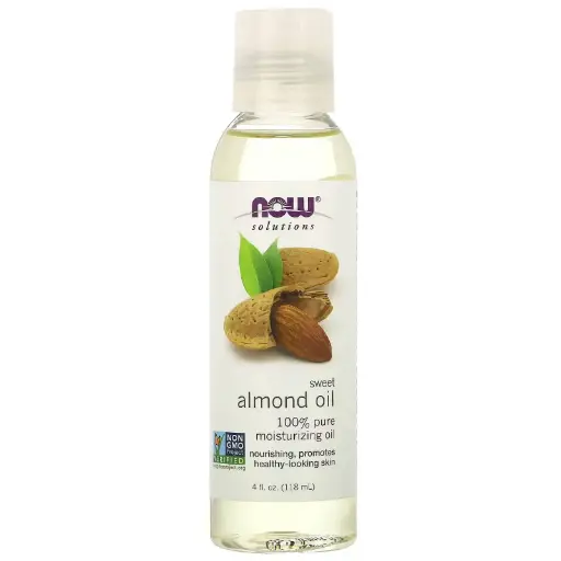 NOW SO LUTIONS SWEET ALMOND OIL 100% PURE MOISTURIZING OIL 118ML